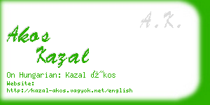 akos kazal business card